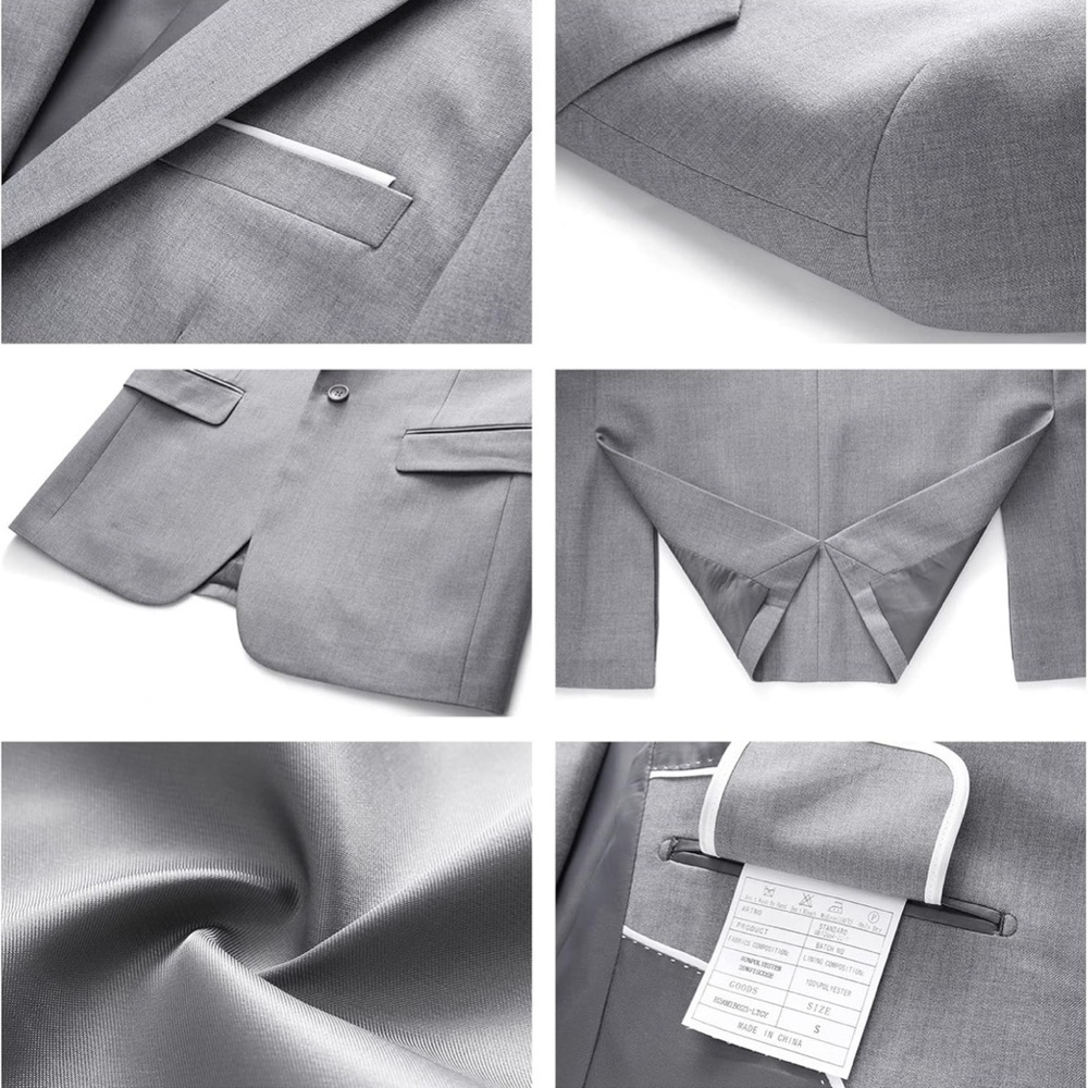 NWT- Kudmol Mens 2 Piece Slim Fit Casual One Button Suit SIZE: XL - Picture 6 of 10